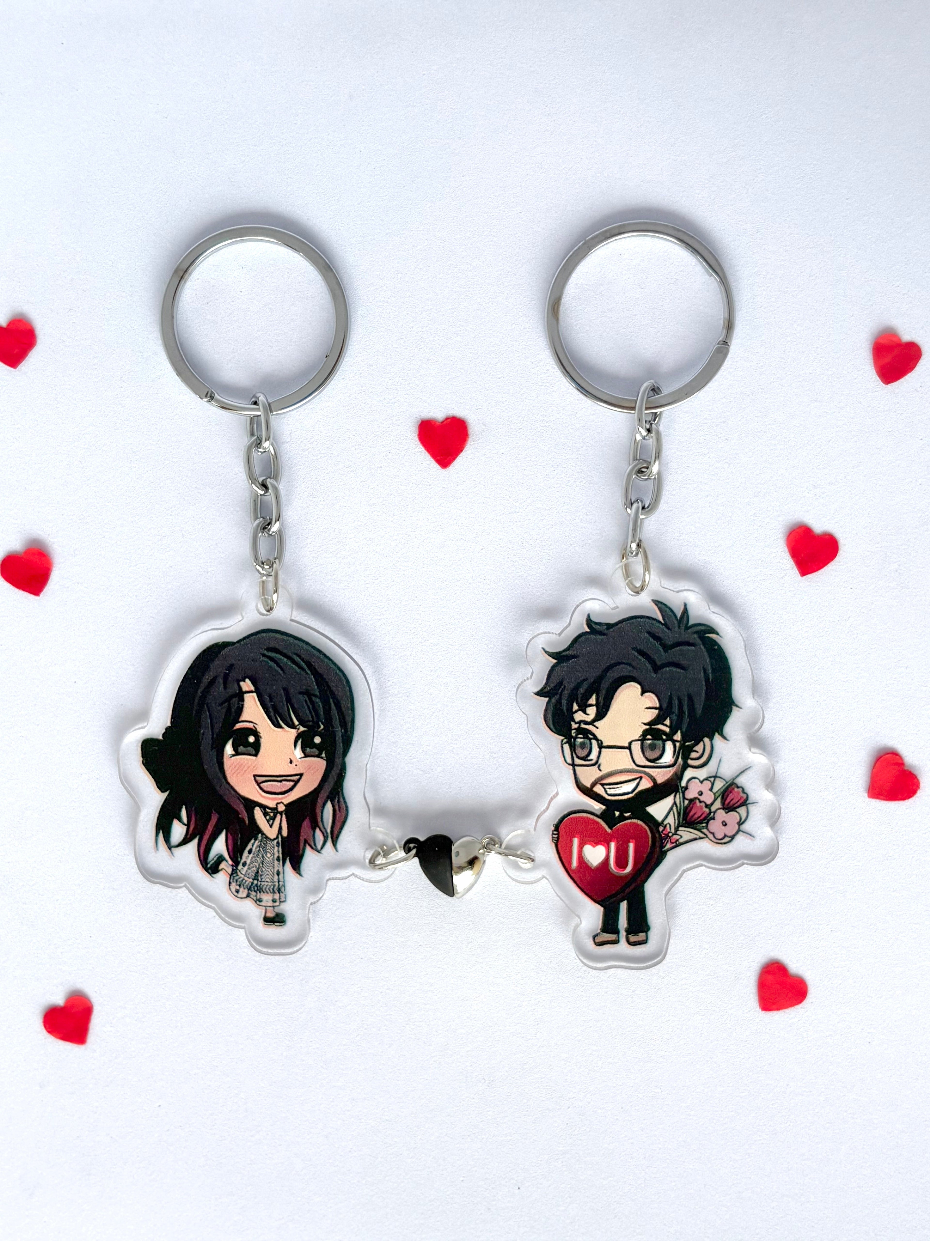 Personalised Couple keychain from Sam's Sakurapetals