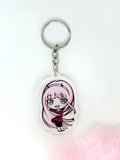 Anime keychain featuring Zero Two from Darling in the Franxx
