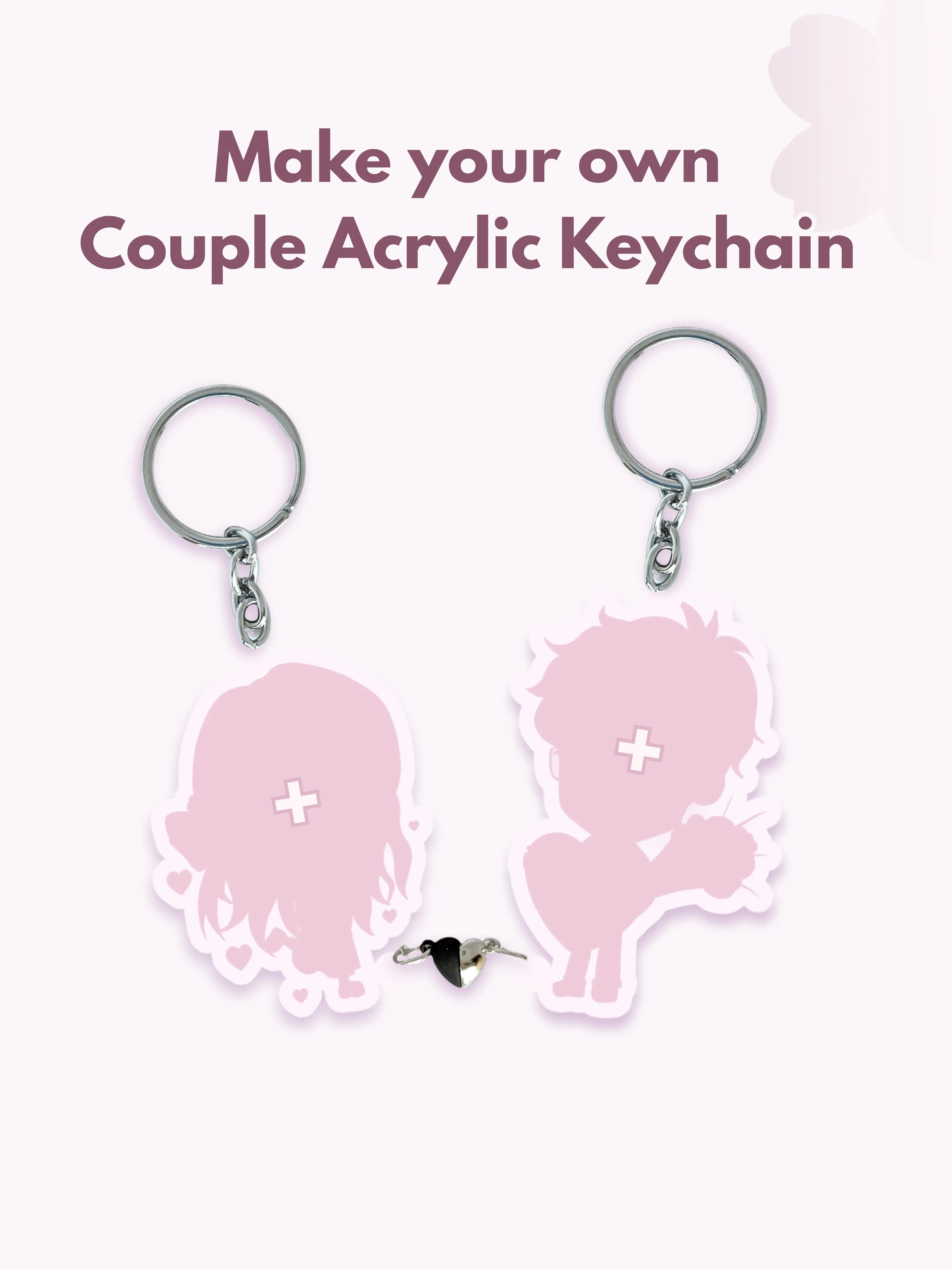 Custom Couple Keychain photo upload design sample