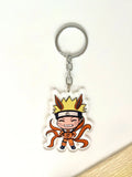 Naruto inspired anime keychain with bright colors and expressive artwork