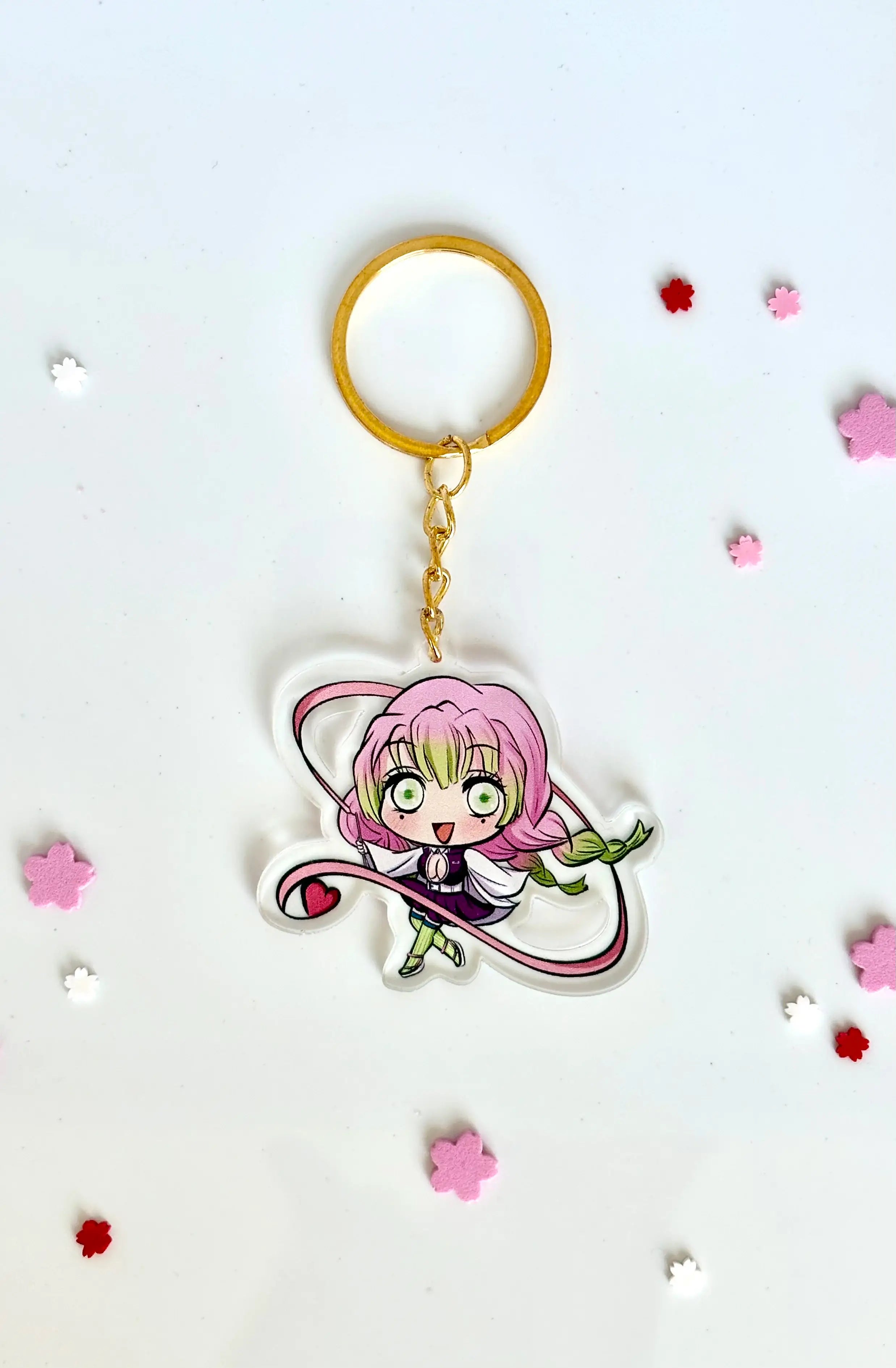 Mitsuri Kanroji fanmade acrylic keychain Demon Slayer charm