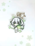 Front view of the Nahida double-sided anime keychain featuring vibrant character artwork.