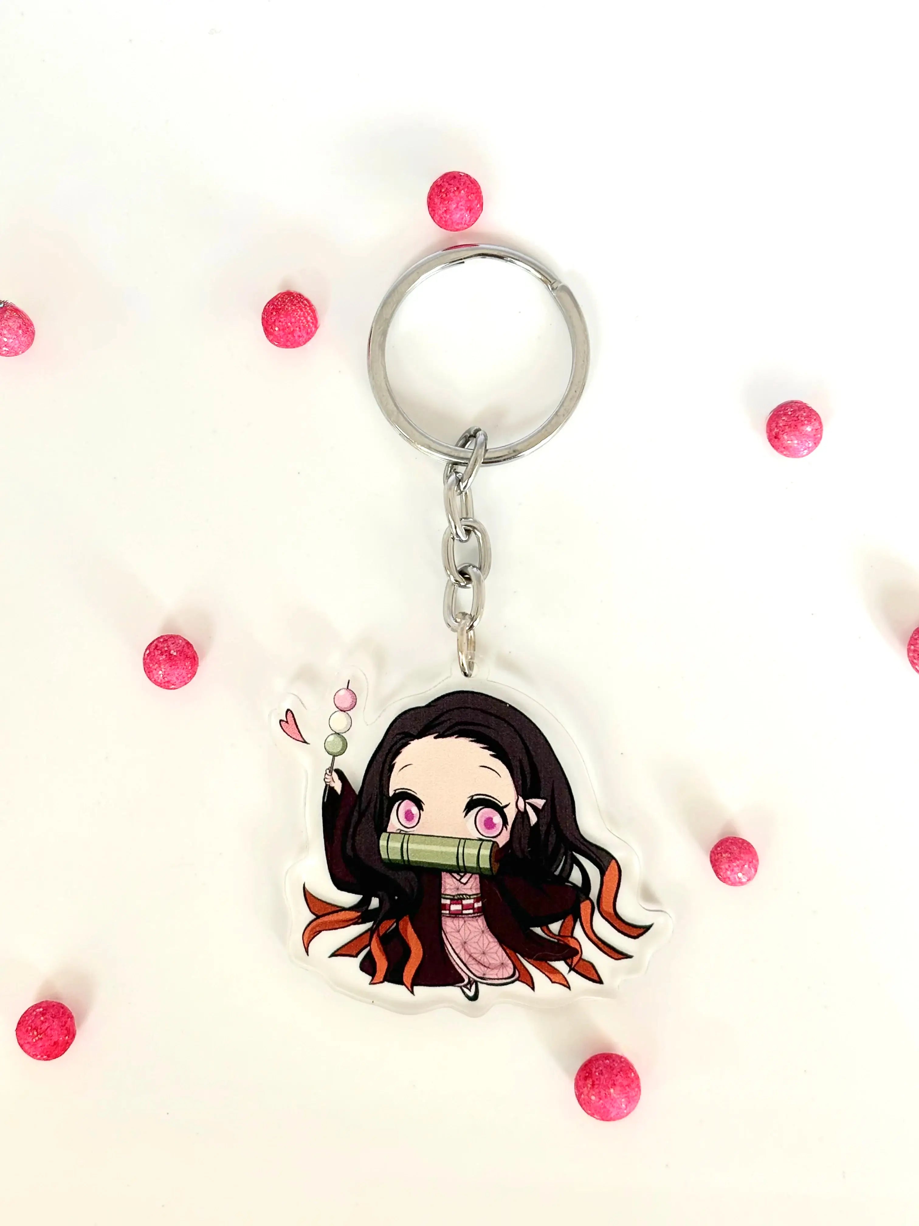 Nezuko Kamado fanmade acrylic keychain Demon Slayer gift