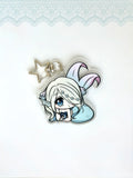 Front view of the Shizue OC double-sided anime keychain featuring vibrant character artwork.