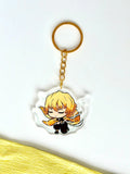 Zenitsu Agatsuma acrylic anime keychain Demon Slayer charm